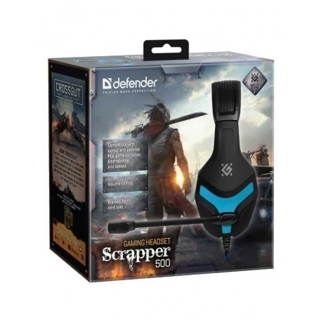 Наушники Defender Scrapper 500 Black/Blue - фото 7