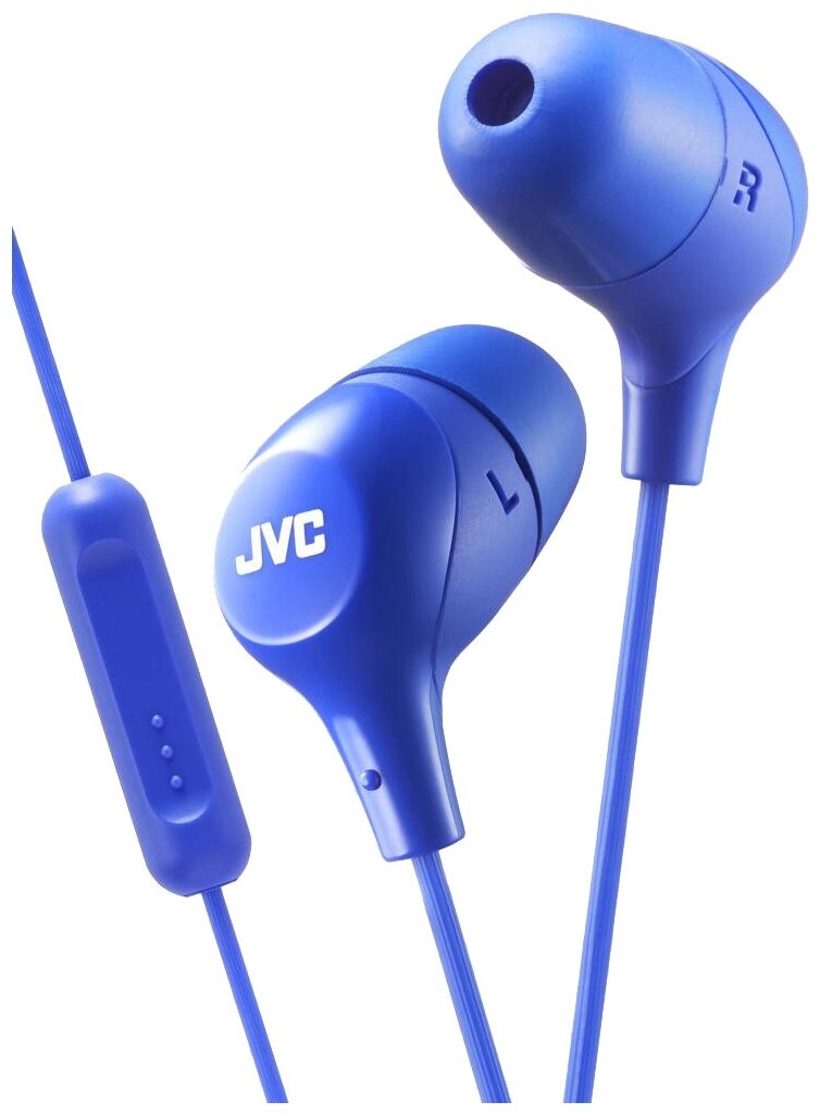 Наушники JVC HA-FX38M-A-E Blue сменные амбушюры earsoft подушки для jvc ha mx100z ha mx10 ha mx100v наушники чехол аксессуары