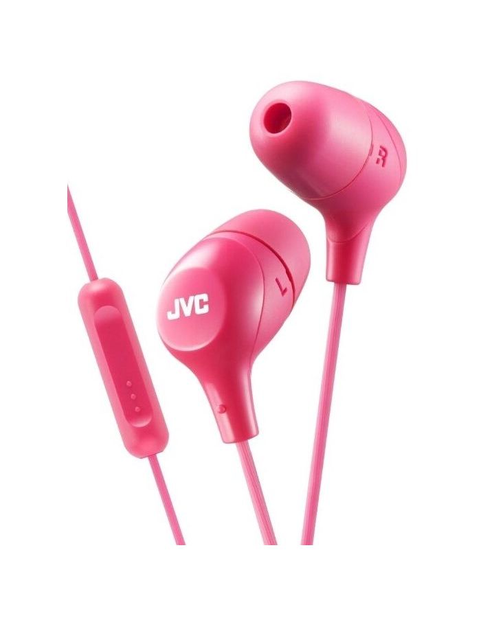 Наушники JVC HA-FX38M-P-E розовый сменные амбушюры earsoft подушки для jvc ha mx100z ha mx10 ha mx100v наушники чехол аксессуары