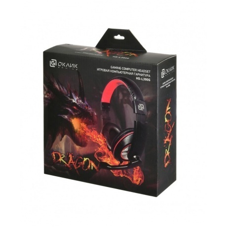 Наушники Oklick HS-L390G Dragon черный/красный (JD-728S) - фото 11