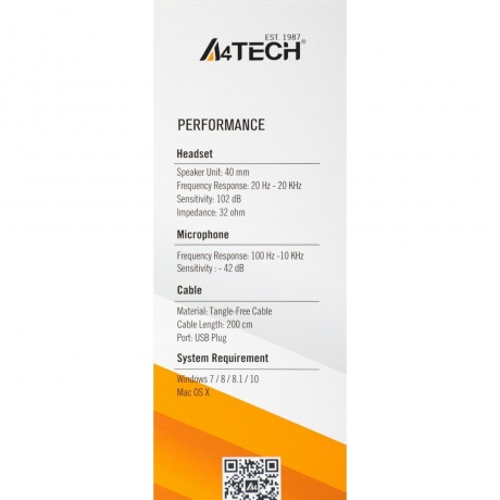 Наушники A4Tech HU-30 черный - фото 11