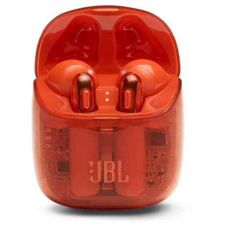Наушники JBL Tune 225TWS Ghost Edition orange (JBLT225TWSGHOSTORG) - фото 1