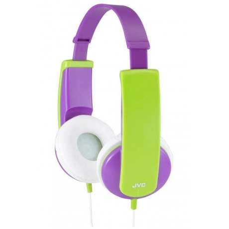 Наушники JVC HA-KD5-V-EF Kids фиолетовый/зеленый - фото 1