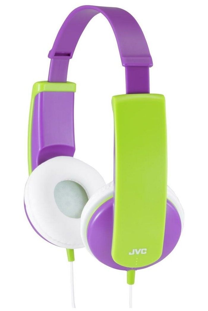 Наушники JVC HA-KD5-V-EF Kids фиолетовый/зеленый наушники jvc ha kd5 p ef kids проводные детские розовые фиолетовые
