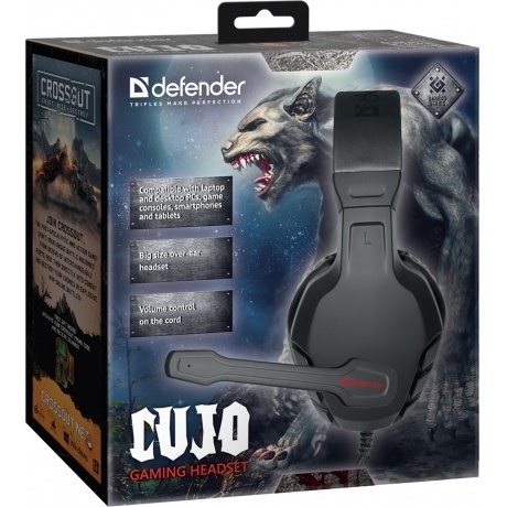 Наушники игровые Defender Gaming Cujo Black/Red (64505) - фото 12