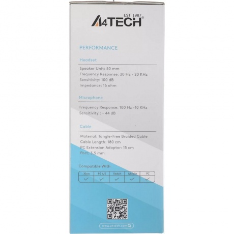 Наушники A4Tech Fstyler FH200i серый (FH200I GREY) - фото 13