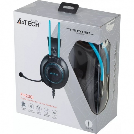 Наушники A4Tech Fstyler FH200i серый/синий (FH200I BLUE) - фото 13