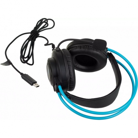 Наушники A4Tech Fstyler FH200U серый/синий (FH200U BLUE) - фото 9