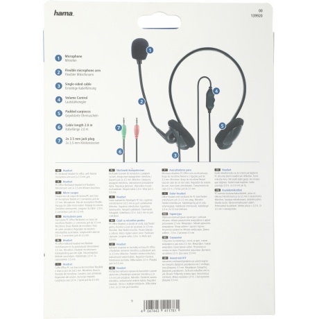 Наушники Hama NHS-P100 черный (00139920) - фото 3