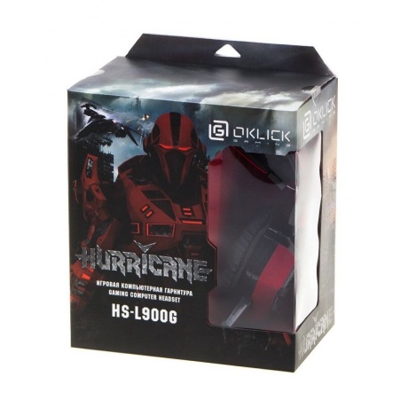 Наушники Oklick HS-L900G Hurricane черный/красный - фото 9