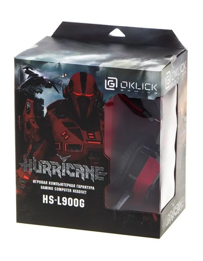 Наушники Oklick HS-L900G Hurricane черный/красный - фото 9