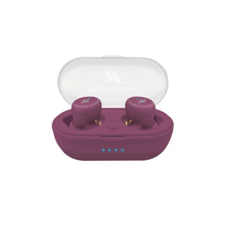 Наушники SBS Music Hero Tube, Bluetooth 5.0, с зарядным кейсом 300мАч, розовый (MHTWSTUBEP) - фото 2