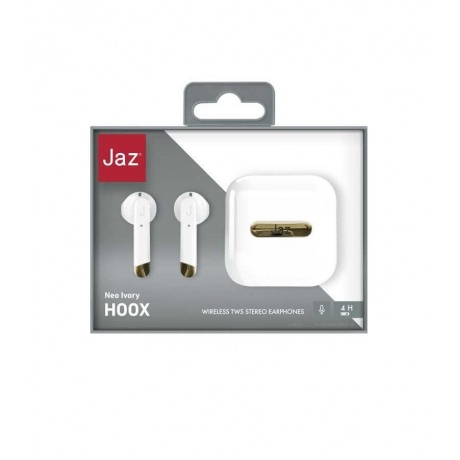 Наушники SBS Jaz Tws Hoox, Bluetooth 5.0, с зарядным кейсом 400мАч, белый (TEJZEARHOOXBTW) - фото 6