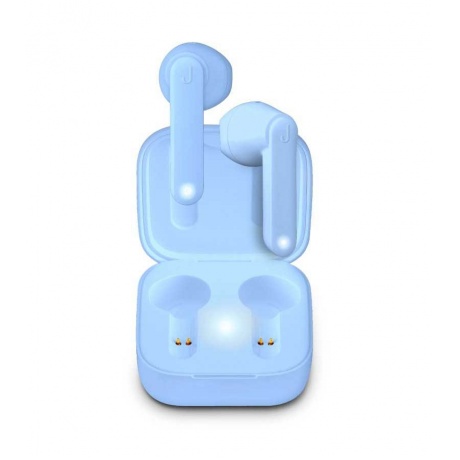 Наушники SBS Jaz Sweet Twin, Bluetooth 5.0, с зарядным кейсом 300мАч, голубой (TEJZEARTWSHIHATBTA) - фото 1