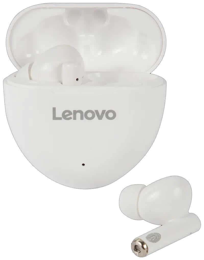Наушники Lenovo HT06 с микрофоном (TWS), белые (QXD1B07923) наушники usams с микрофоном tws us ya001 белые bhuya01
