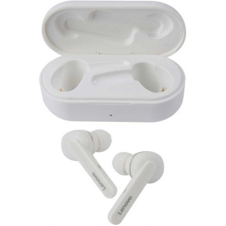 Наушники Lenovo HT28 с микрофоном (TWS), белые - фото 3