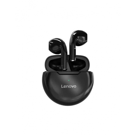 Наушники Lenovo HT38 с микрофоном (TWS), черные (PTM7C02922) - фото 1