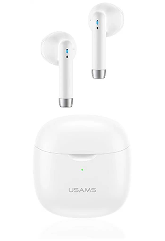 Наушники USAMS с микрофоном (TWS) USAMS-IA04, белые (BHUIA02) наушники usams ia04 earbuds white
