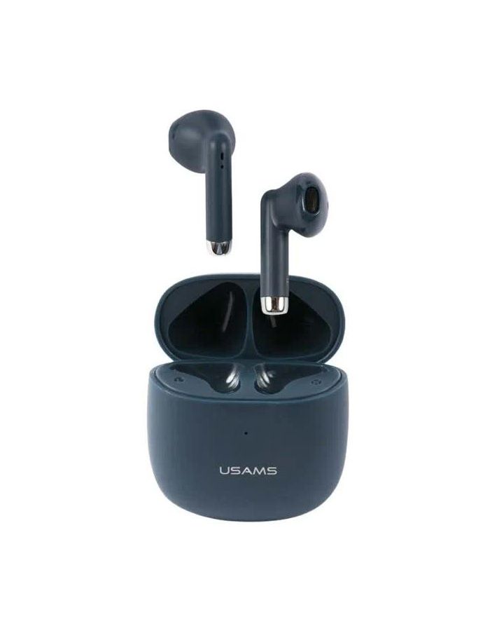 Наушники USAMS с микрофоном (TWS) USAMS-IA04, синие (BHUIA03) наушники usams ia04 earbuds white