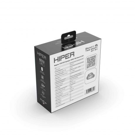 Наушники Hiper TWS Smart IoT M1 серый (HTW-M10) - фото 4