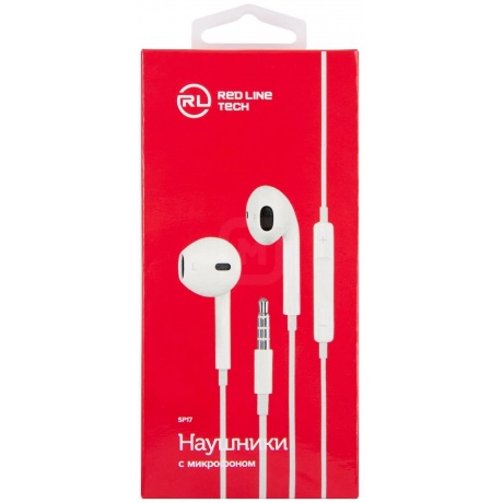 Наушники-гарнитура Red Line Stereo Headset SP17, белые - фото 2