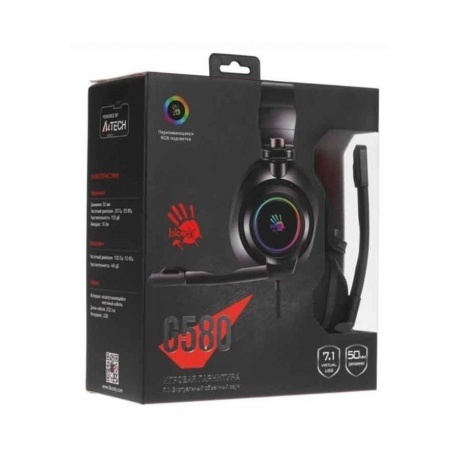 Наушники A4Tech Bloody G580 черный - фото 8