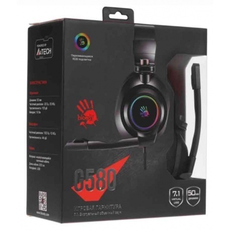 Наушники A4Tech Bloody G580 черный - фото 9