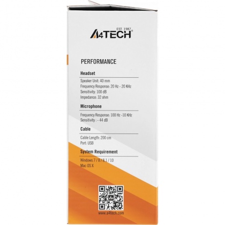 Наушники A4Tech HU-10 черный/белый - фото 9