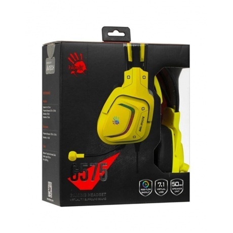 Наушники A4Tech Bloody G575 Punk желтый/черный - фото 10
