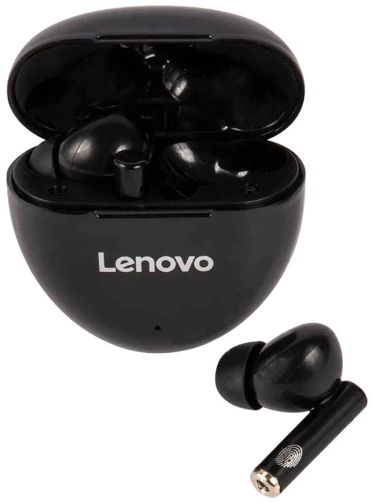 Наушники Lenovo HT06 с микрофоном (TWS), черные (QXD1B07911) наушники lenovo ht18 с микрофоном tws черные ptm7c02358