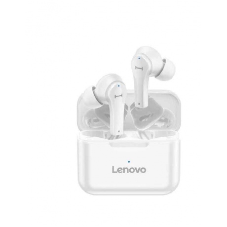 Наушники Lenovo с микрофоном (TWS) QT82, белый (QXD1B07915) - фото 1