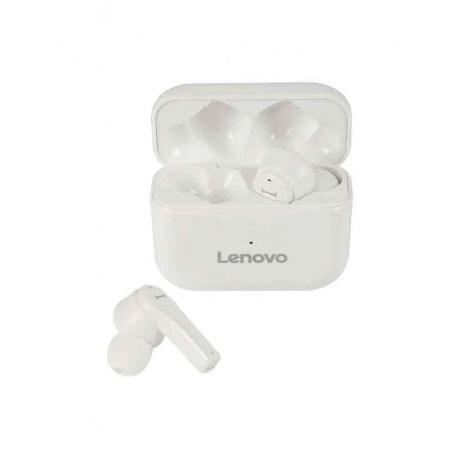 Наушники Lenovo с микрофоном (TWS) QT82, белый (QXD1B07915) - фото 2