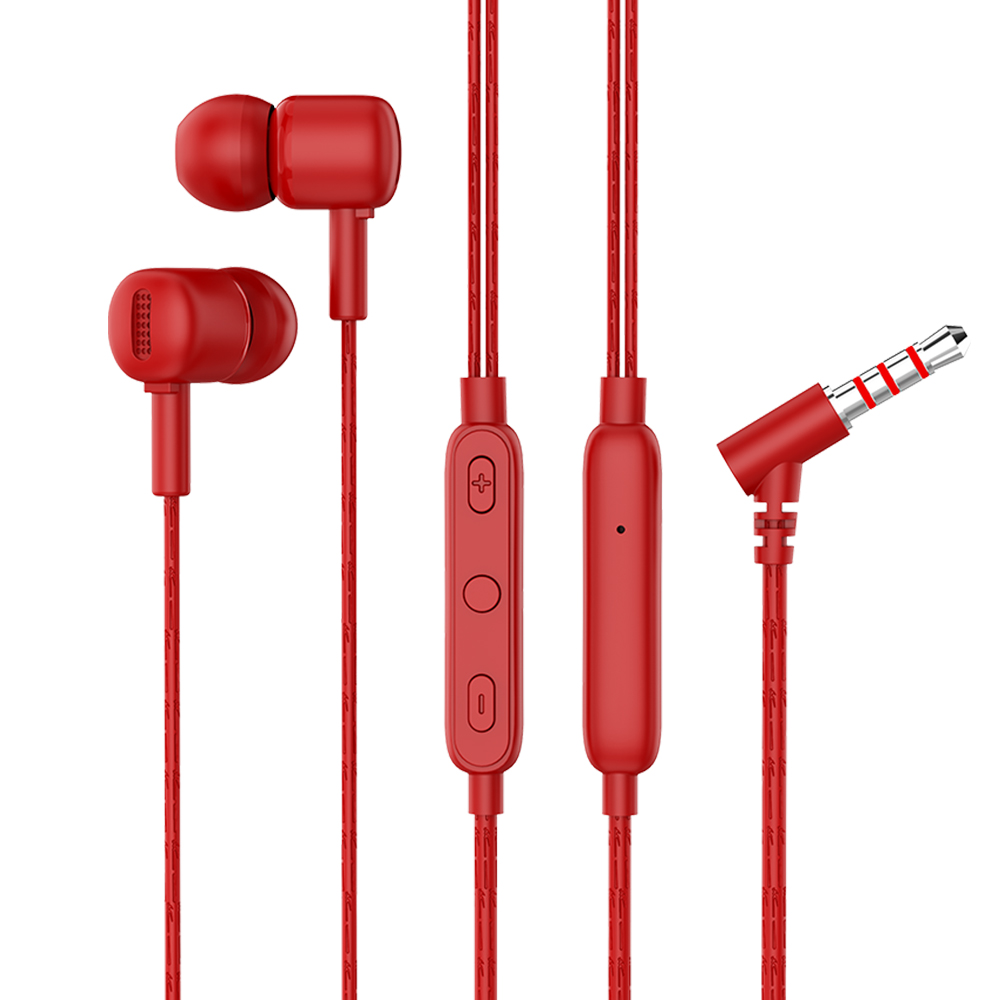 Наушники PERO EP16 красная шлейф для sony xperia z3 d6633 dual sim с кнопками громкости и включения виброзвонком и микрофоном