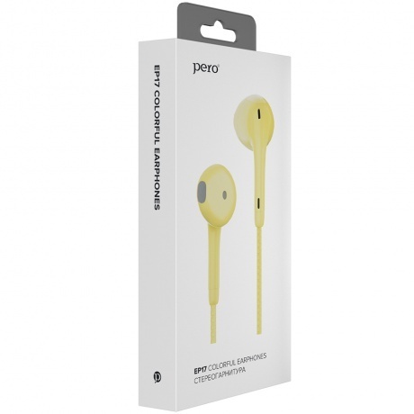 Наушники PERO EP17 желтая - фото 2