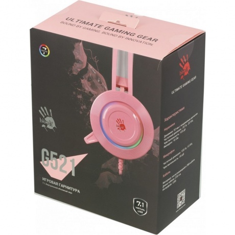 Наушники A4Tech Bloody G521 розовый - фото 10