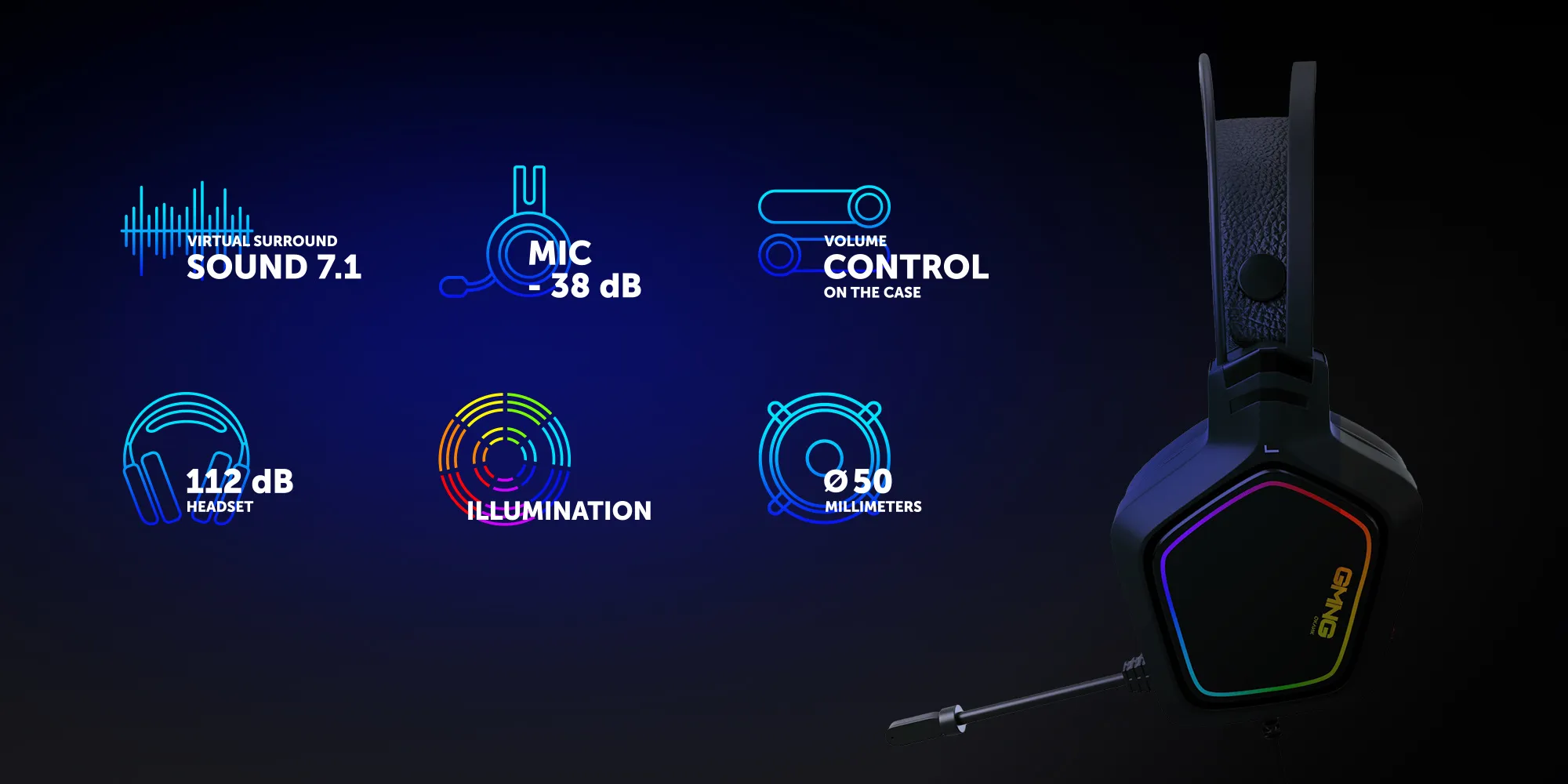 Наушники Oklick GMNG HS-L850G черный (1533570) - фото 8