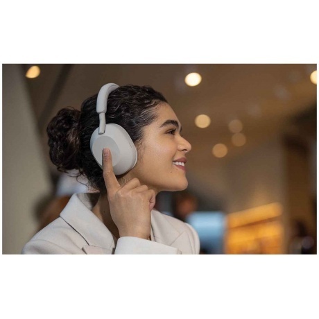 Наушники Sony WH-1000XM5 серебристый - фото 8