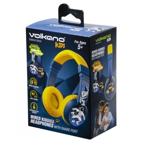 Наушники Volkano VK-2015-YLBL полноразмерные, синий - фото 2