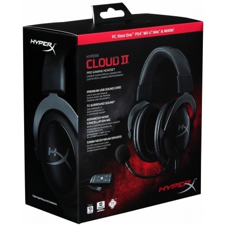 Наушники с микрофоном HyperX Cloud II черный (4P5K4AA) - фото 9