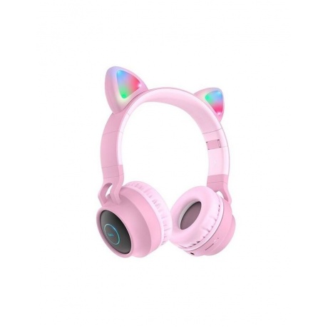 Наушники Hoco W27 Cat Ear, полноразмерные, розовые (18464) - фото 1