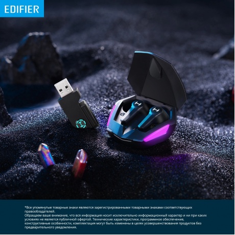 Наушники Edifier GT4 S черный вкладыши BT/Radio - фото 25