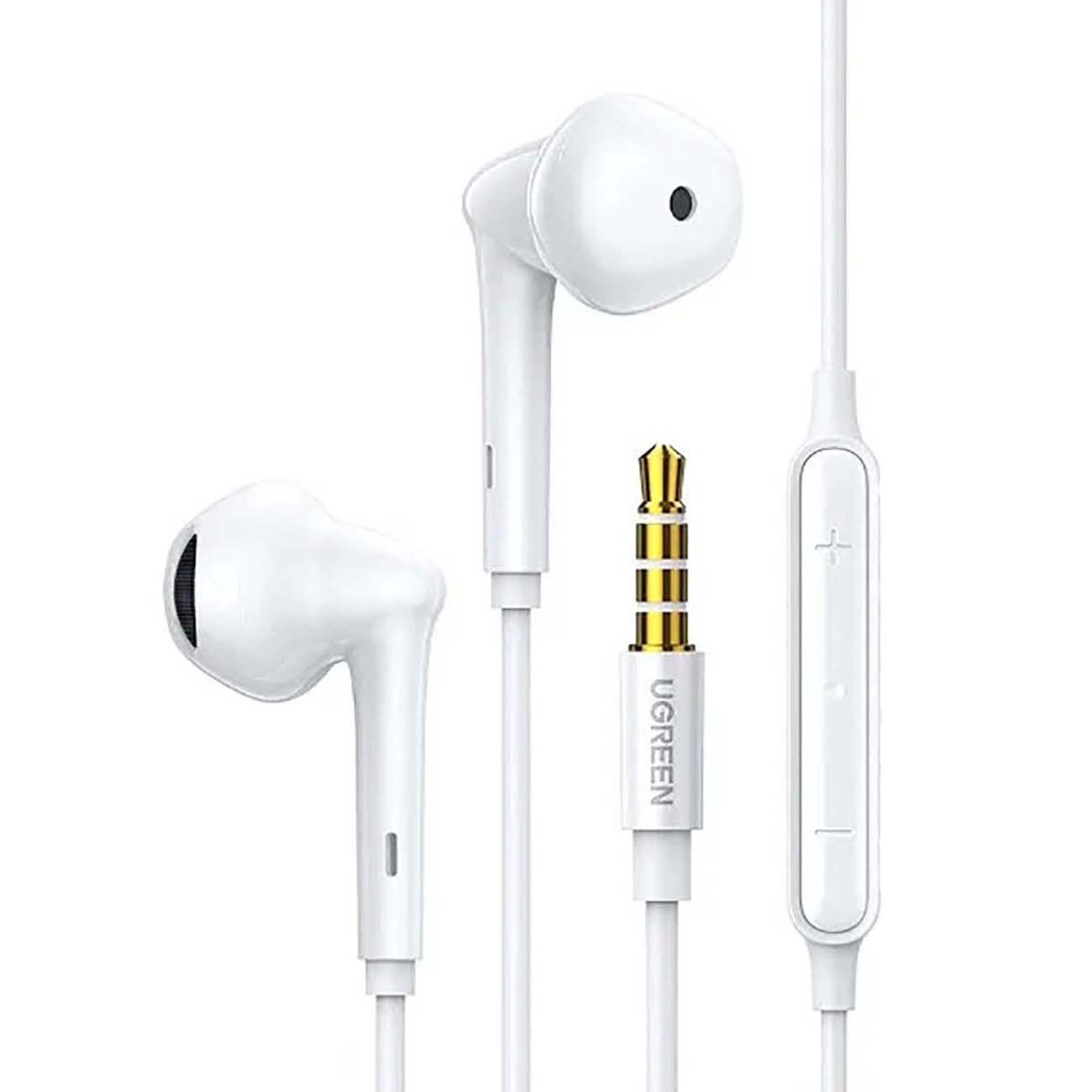 цена Наушники проводные UGREEN EP101 (60692) Wired Earphones with 3.5mm Plug. белый