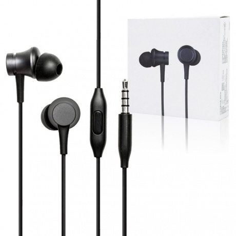 Наушники Xiaomi (Мi) Piston Fresh Bloom (HSEJ03JY Black) черные - фото 1
