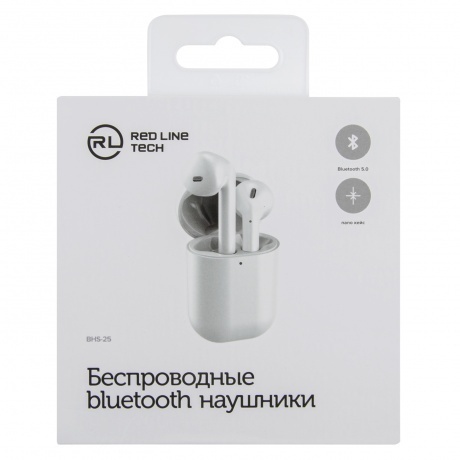 Наушники Red Line с микрофоном (TWS) BHS - 25, белый - фото 4