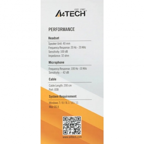 Наушники A4Tech HU-11 USB Black - фото 10