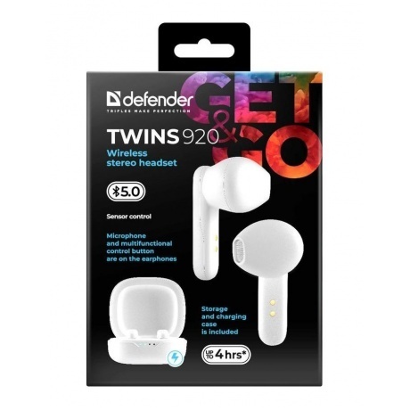 Наушники Defender Twins 920 White 63920 - фото 10