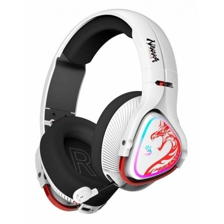 Наушники A4Tech Bloody MR720 белый/красный - фото 2