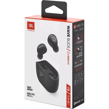 Наушники JBL Wave Buds черный - фото 11