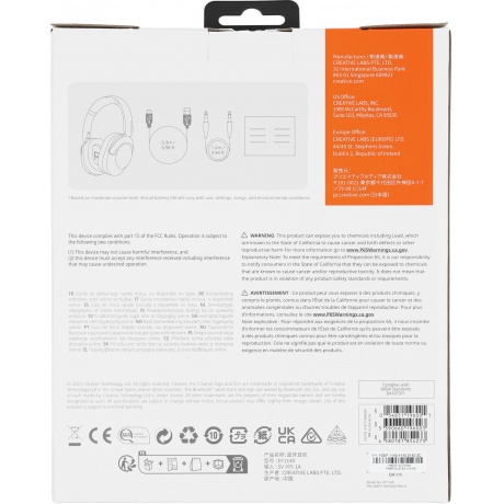 Наушники Creative Zen Hybrid 2 Black 51EF1140AA001 - фото 14