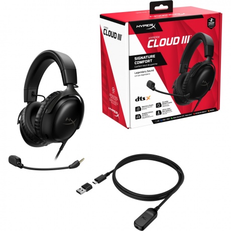 Наушники HyperX Cloud III Black 727A8AA - фото 8